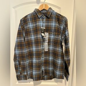 SOLD - Nwt Eddie Bauer Mens Blue Brown Flannel Size Small